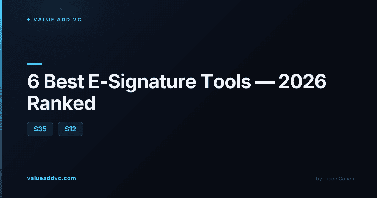 Ranked comparison of e-signature tools for startups in 2026