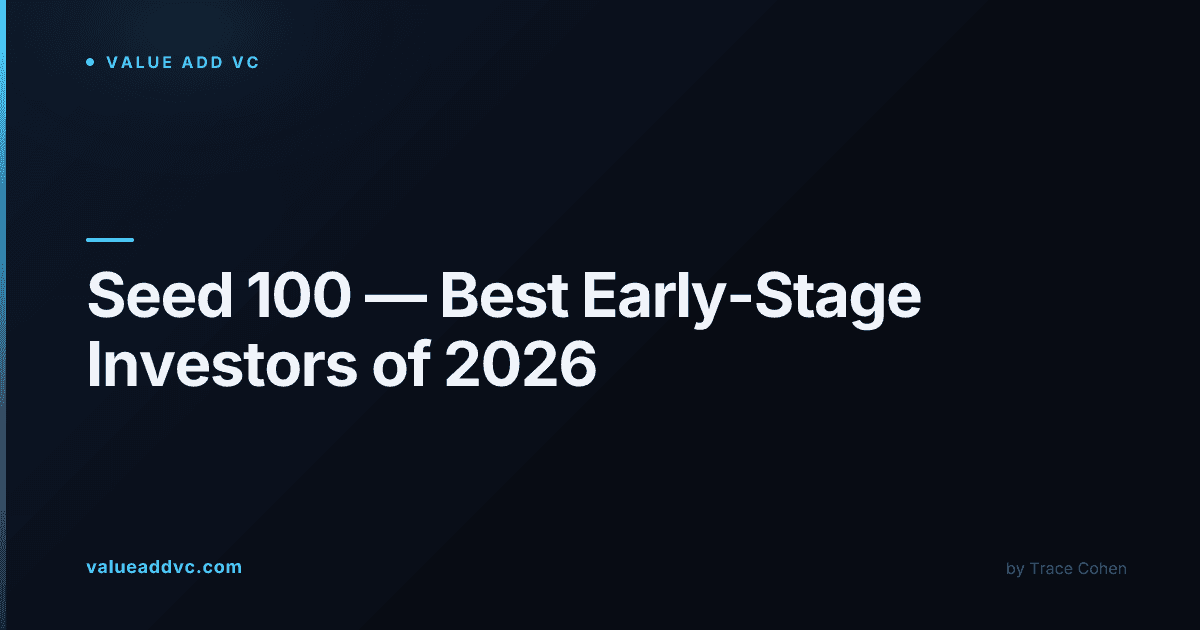 Early-stage investors reviewing a startup pitch deck at a seed-stage funding meeting